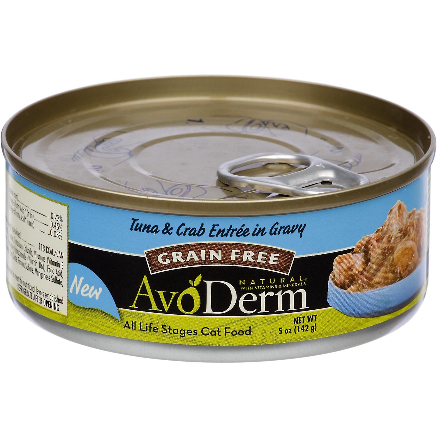 AvoDerm Natural Grain Free Tuna & Crab Entree in Gravy Canned Wet Cat Food