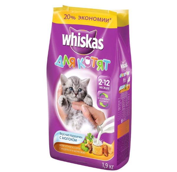 Сухой корм Whiskas для котят