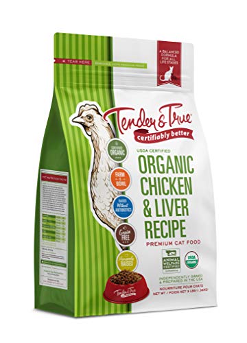 Tender & True Cat Food, Organic, Chicken & Liver Dry